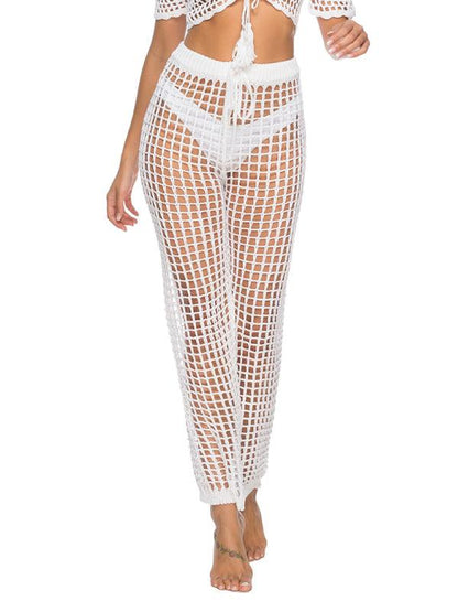 Boho Women Wide Leg Pants – High-Waist Lace