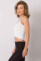 Women Knit Top – V-Neck Crop Top -Guocali
