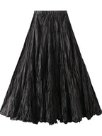 Women Pleated Skirt High Waist - A-Line Midi Women Skirt