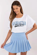 Women Round-Neck Short-Sleeves T-Shirt – Breathable, Blue, Black
