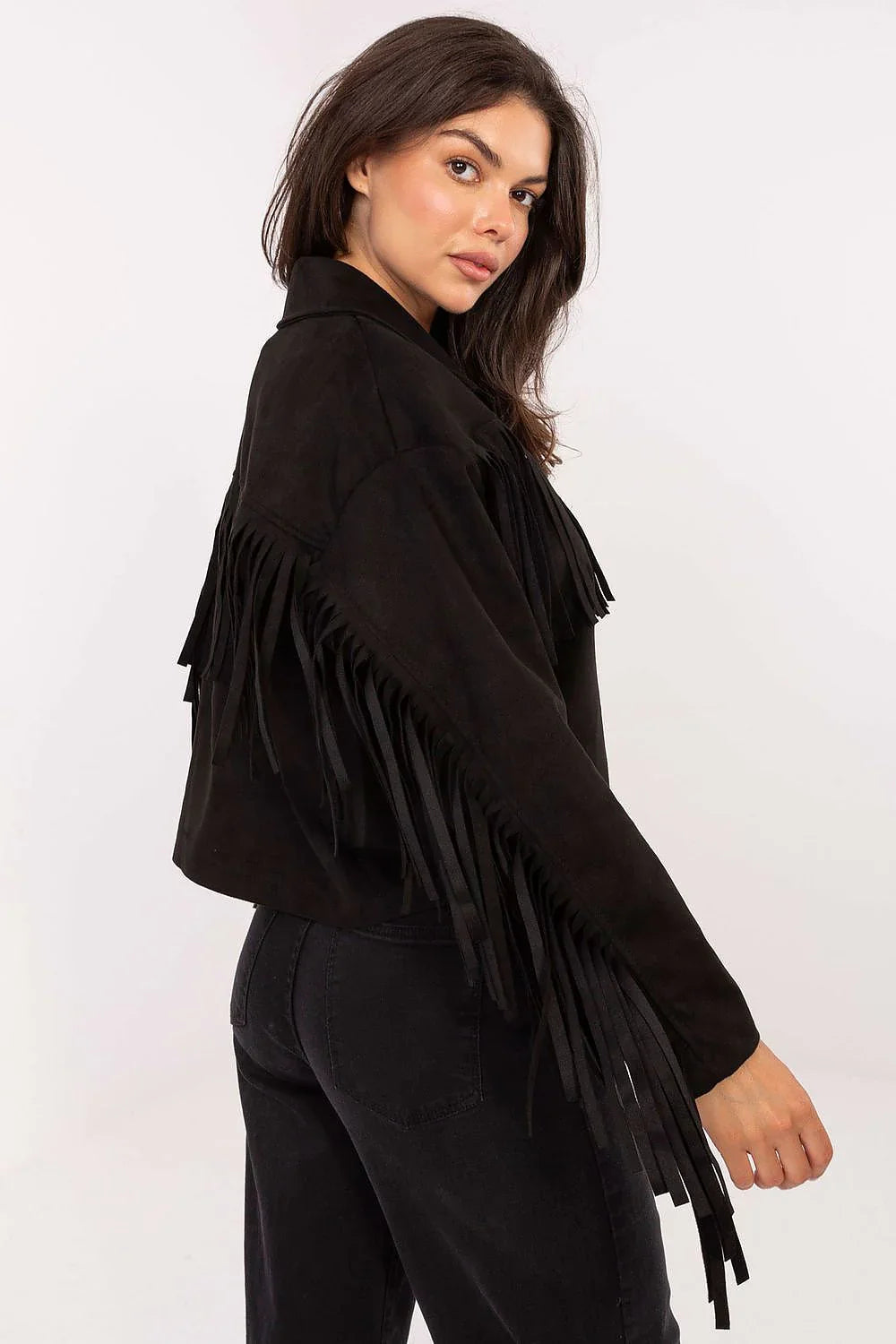 Women's Cropped Jacket - Lightweight Chic - Brown