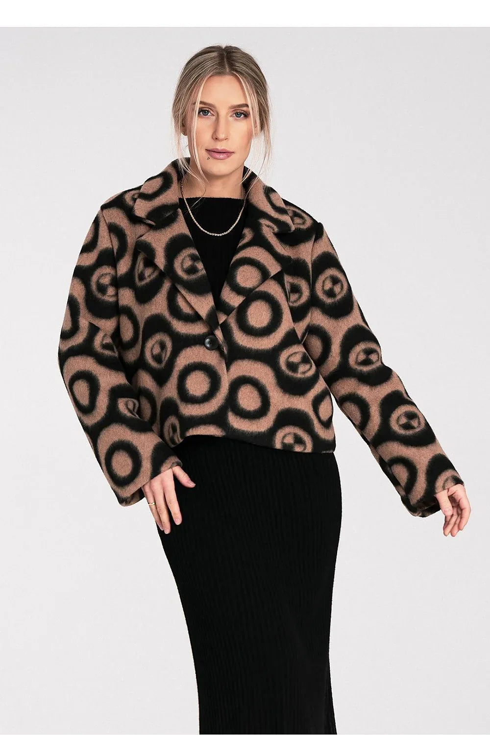 Women's Cropped Jacket - Lightweight Chic, Black