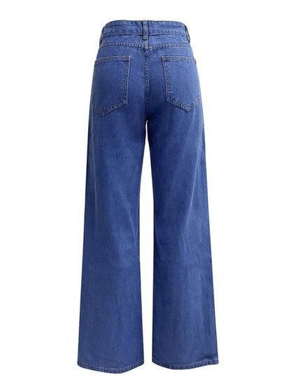 Casual Women Jeans – High-Waist Flat Front