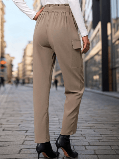 Elegant Women Trousers – High-Rise Relaxed Fit