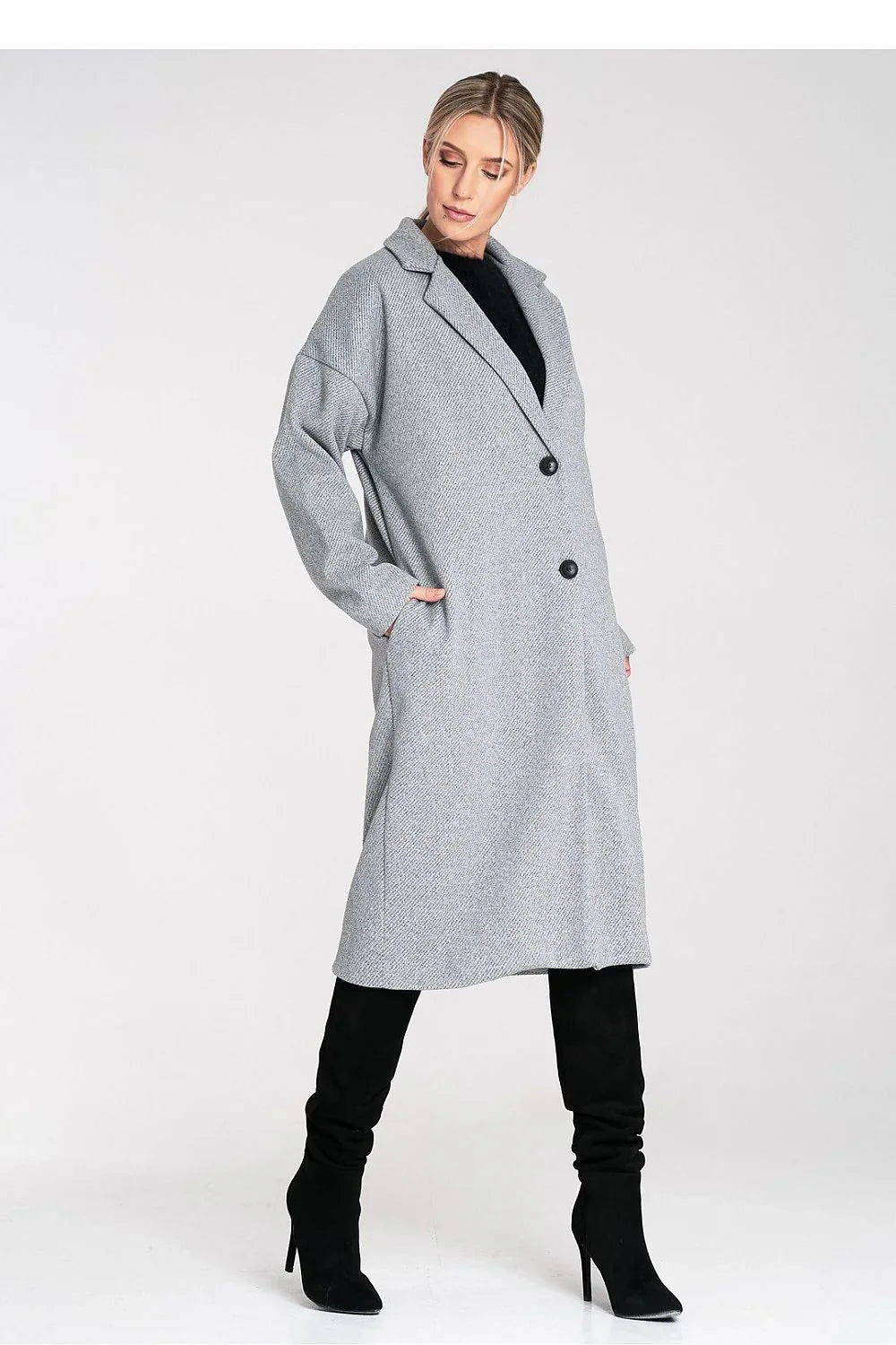Women's Overcoat - With Pockets Minimalist, Chic