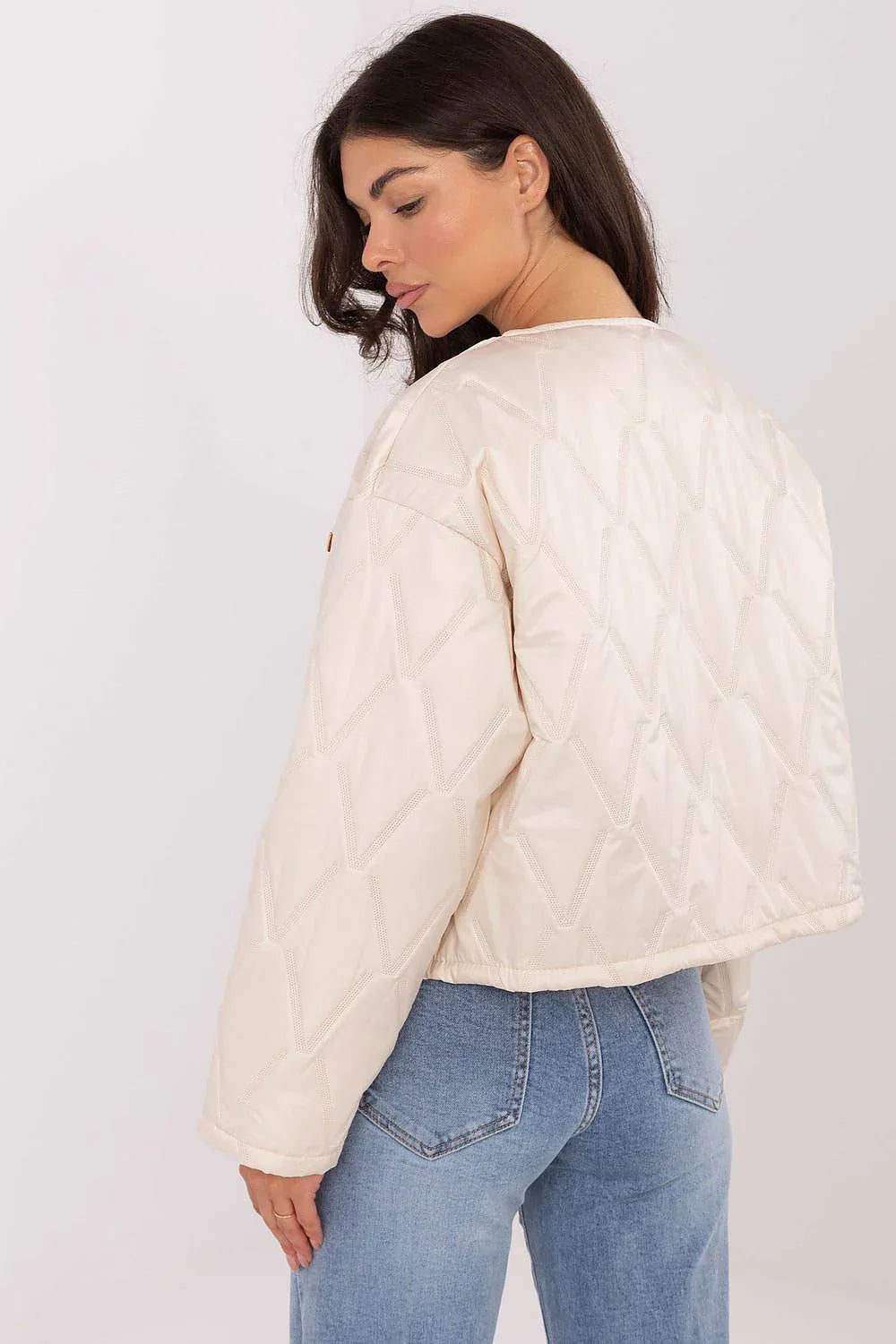Women's Quilted Jacket - Lightweight Elegant - Brown