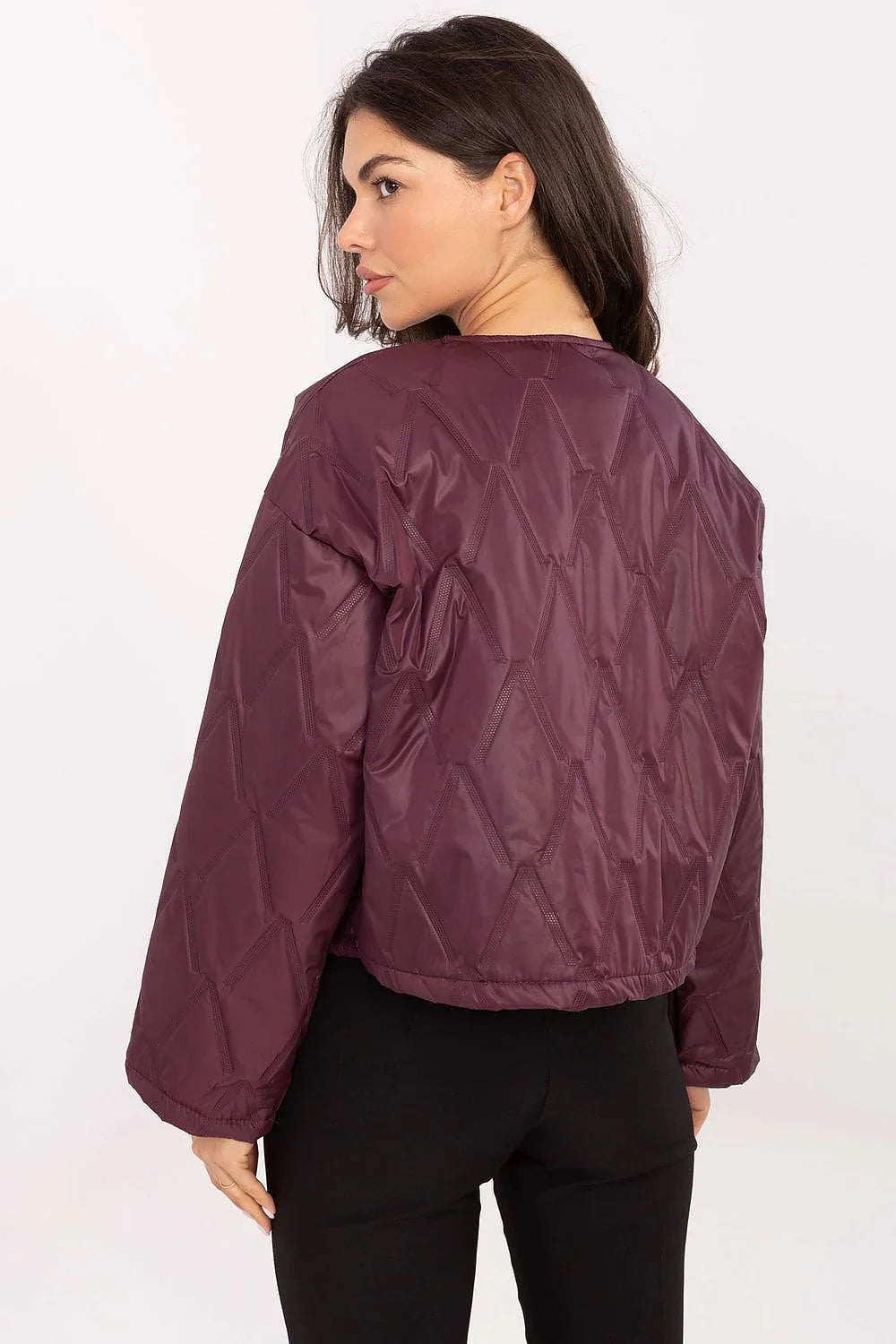 Women's Quilted Jacket - Lightweight Elegant - Brown