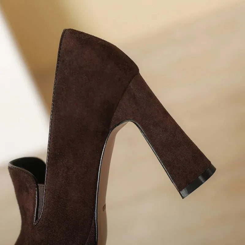 Women’s Suede Leather High Heel Pumps - Pumps Shoes - Guocali