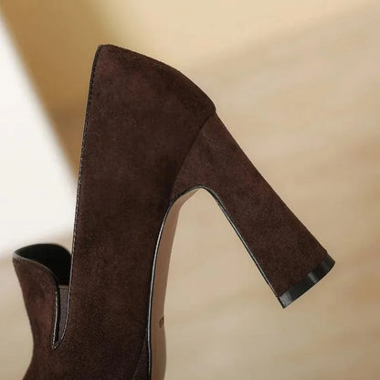 Women’s Suede Leather High Heel Pumps - Pumps Shoes - Guocali