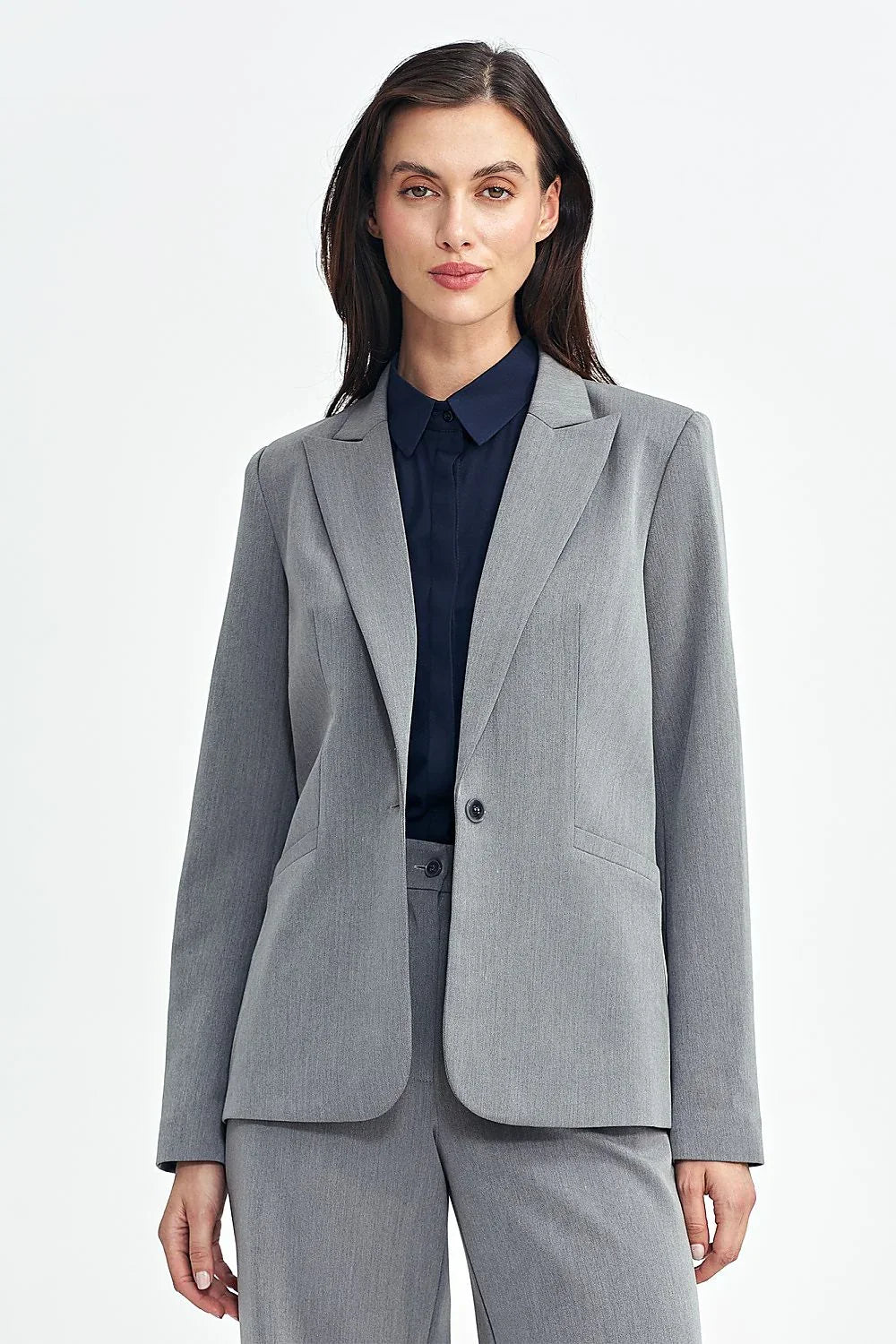 Women's Suit Jacket - Stretchable - 1-Button Blazer