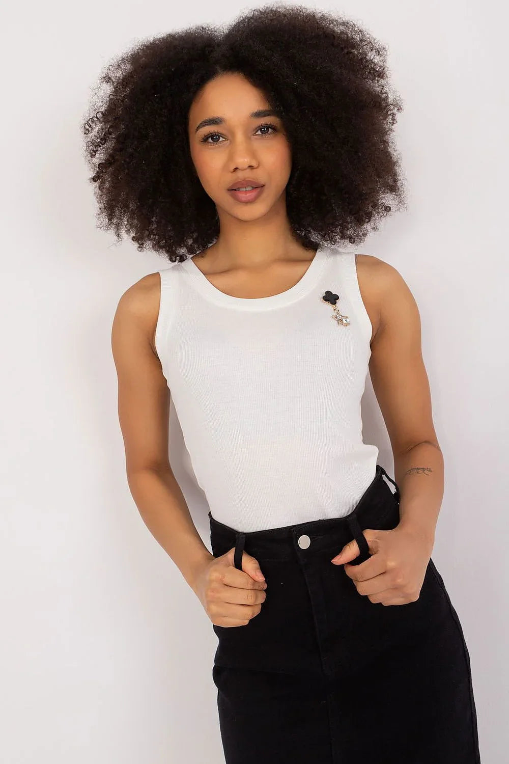 Women Sleeveless Top – Round-Neck Sleeveless Top -Guocali