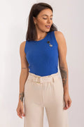 Women Sleeveless Top – Round-Neck Top -Guocali