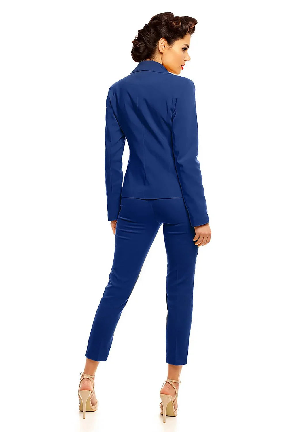Women Suit Jacket - Breathable - 1-Button Blazer - Navy