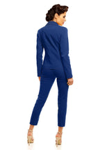 Women Suit Jacket - Breathable - 1-Button Blazer - Navy