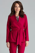 Women Suit Jacket - Lightweight - Tie Wrap Belted
