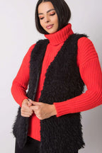 Women Suit Vest - Lightweight - Sleeveless Black -Guocali