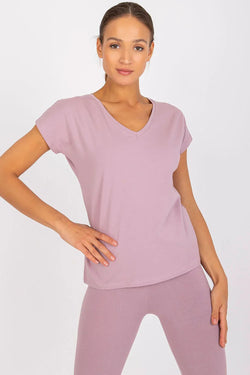Women V-Neck Short-Sleeves T-Shirt – Stretchable - Guocali