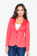 Women's Blazer - Single-Breasted Solid - Slim Fit Hip-Length - Red – Blazer | GUOCALI