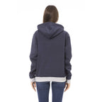 Women's hoodie Baldinini Trend Logo Kangaroo Pocket Navy – view 3