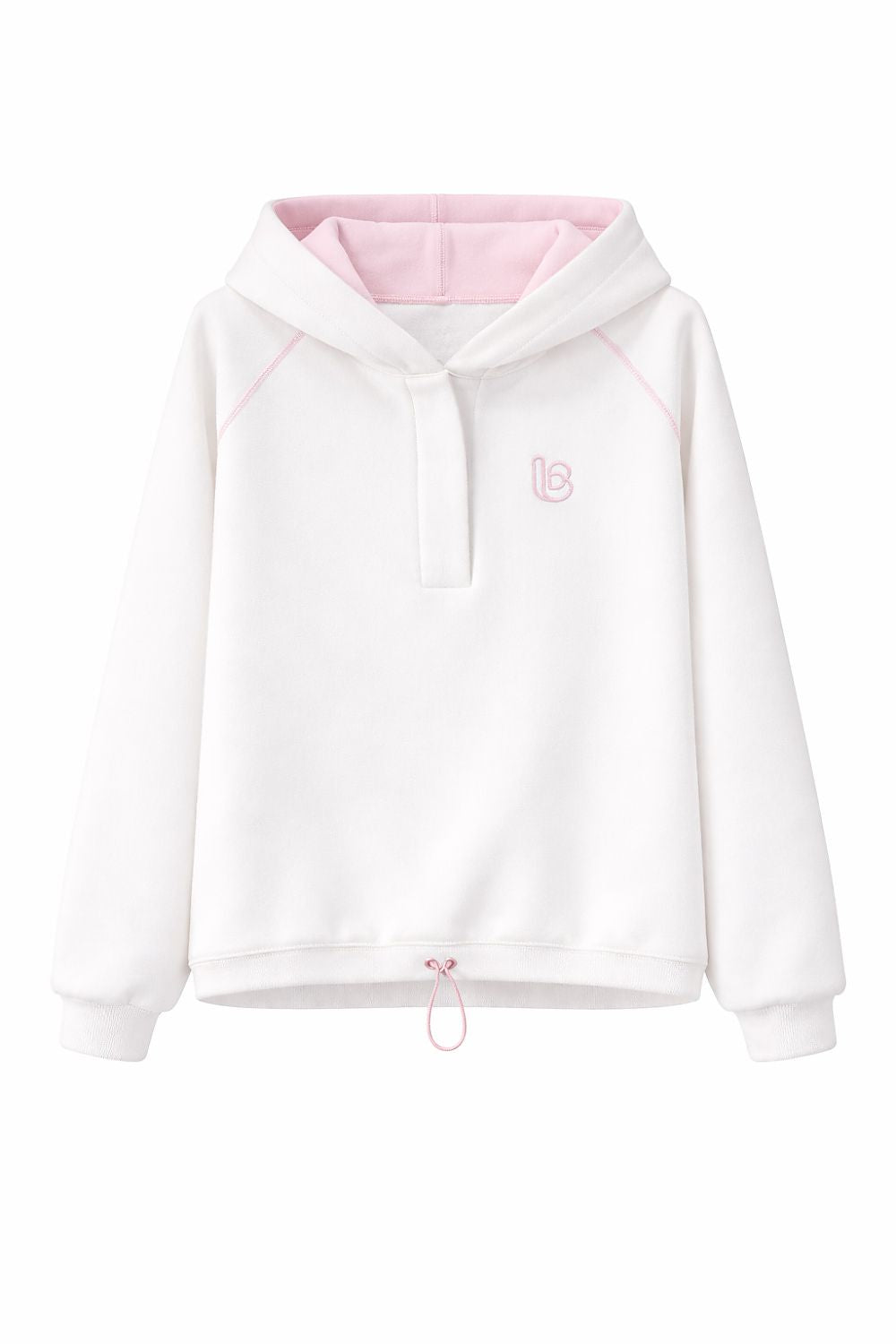 Women's Hoodie Button Placket Logo Stretch Cotton – Hoodie | GUOCALI – view 3
