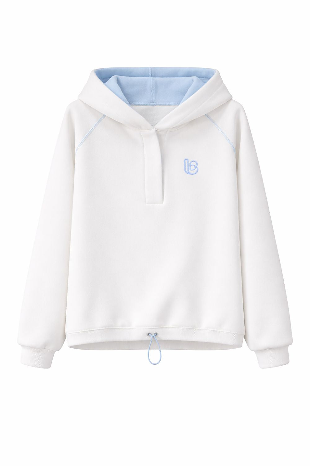 Women's Hoodie Button Placket Logo Stretch Cotton – Hoodie | GUOCALI – view 6