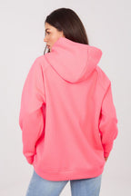 Women's hoodie pink pullover casual view