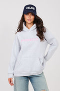 Women's Hoodie Embroidered Logo Kangaroo Pocket Grey – Hoodie | GUOCALI
