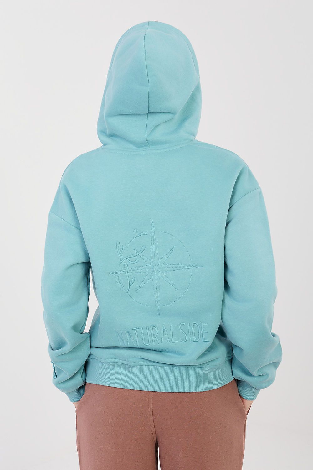 Women's Hoodie Full-Zip Back Embroidery Cotton Blend – Hoodie | GUOCALI – view 12