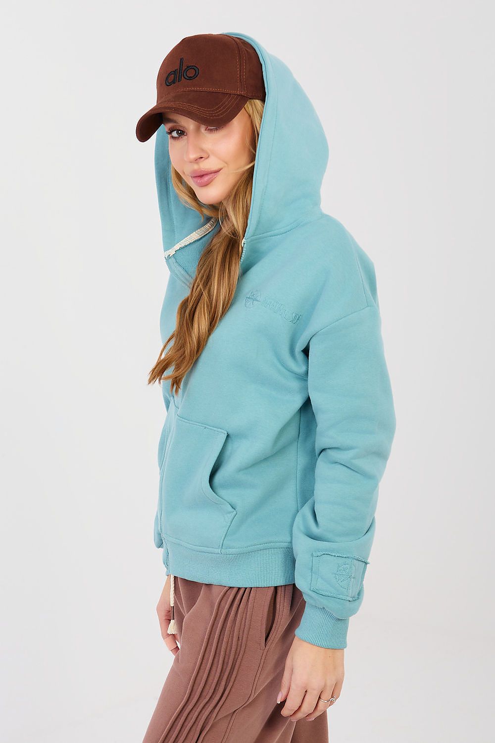 Women's Hoodie Full-Zip Back Embroidery Cotton Blend – Hoodie | GUOCALI – view 13