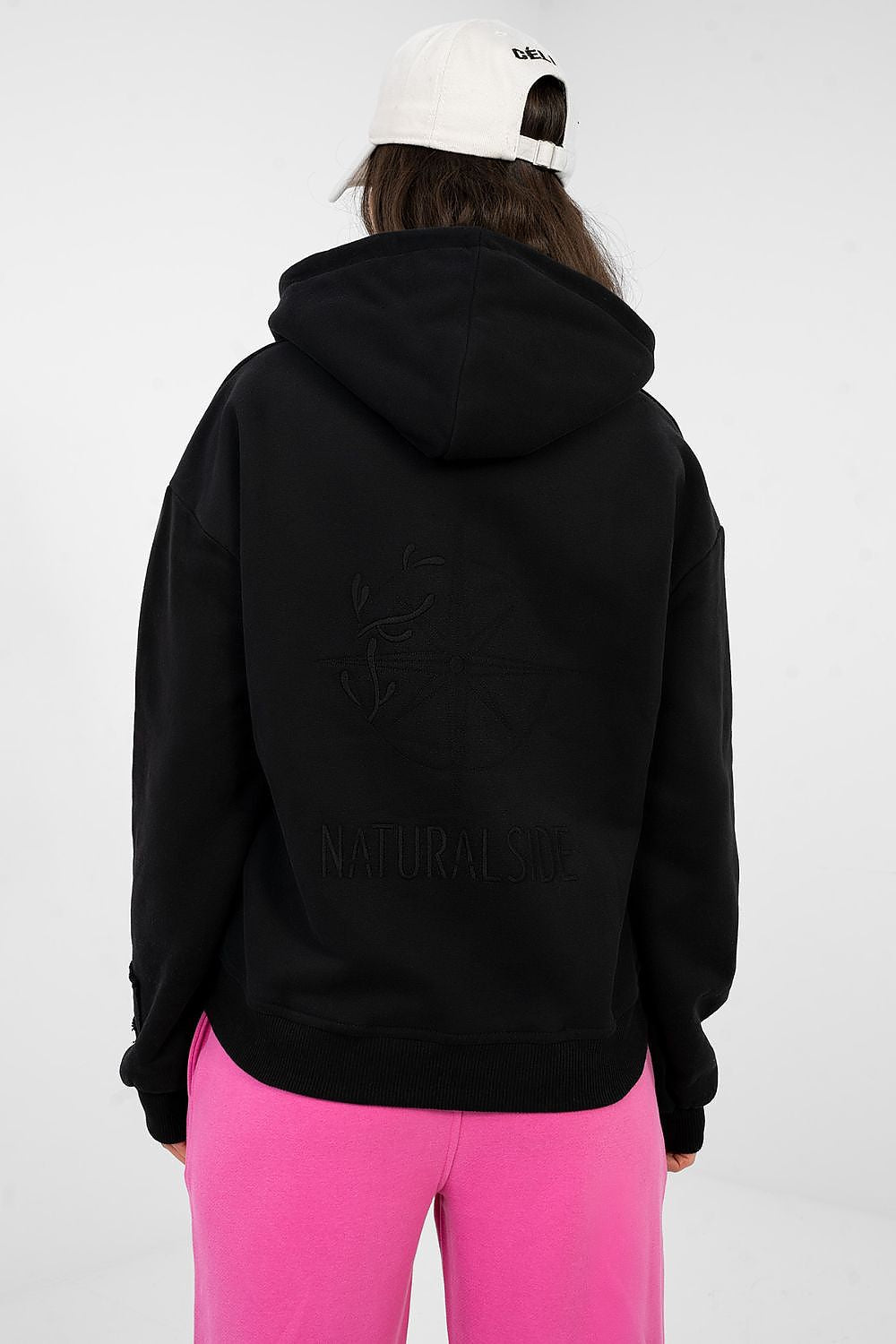 Women's Hoodie Full-Zip Back Embroidery Cotton Blend – Hoodie | GUOCALI – view 4