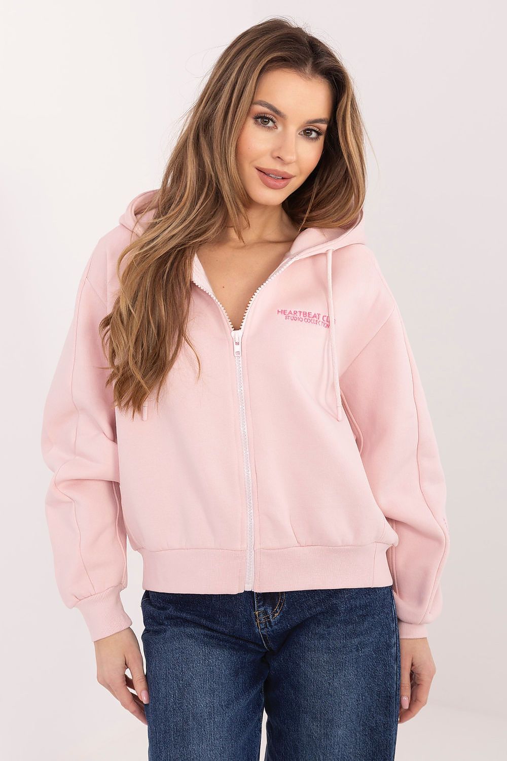 Women's Hoodie Full-Zip Chest Lettering Cotton Blend – Hoodie | GUOCALI