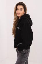 Women's Hoodie Full-Zip Chest Lettering Cotton Blend – Hoodie | GUOCALI – view 5