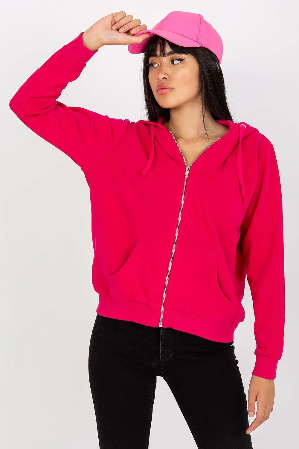 Women's hoodie Full Zip Regular Fit Split Pockets Cotton Blend – view 10
