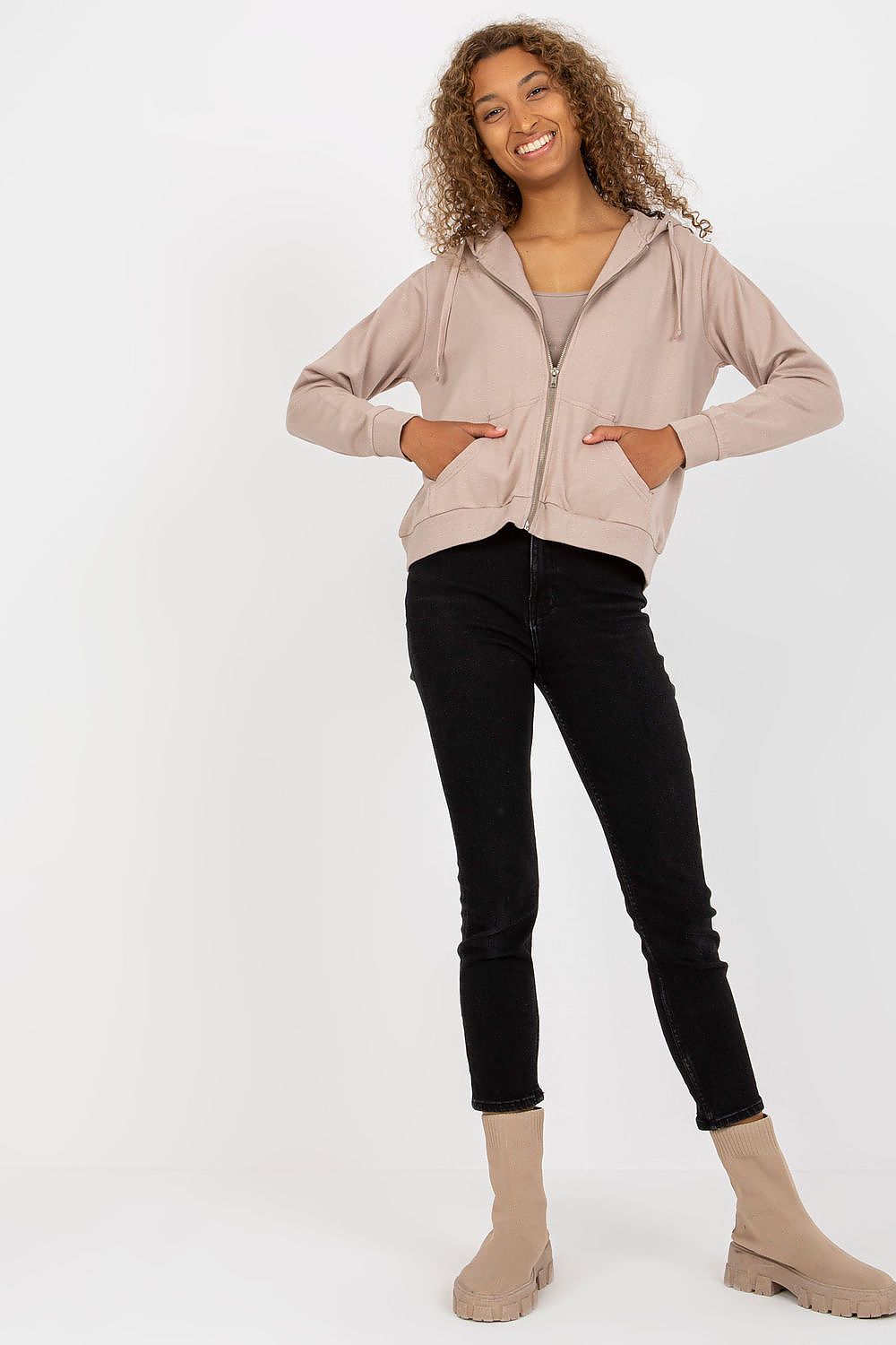 Women's hoodie Full Zip Regular Fit Split Pockets Cotton Blend – view 19