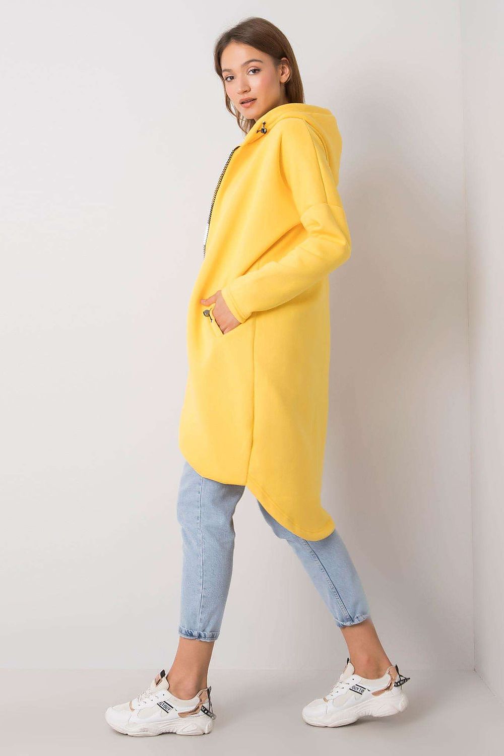 Women's hoodie Longline Full-Zip Side Pockets Regular Fit – view 15