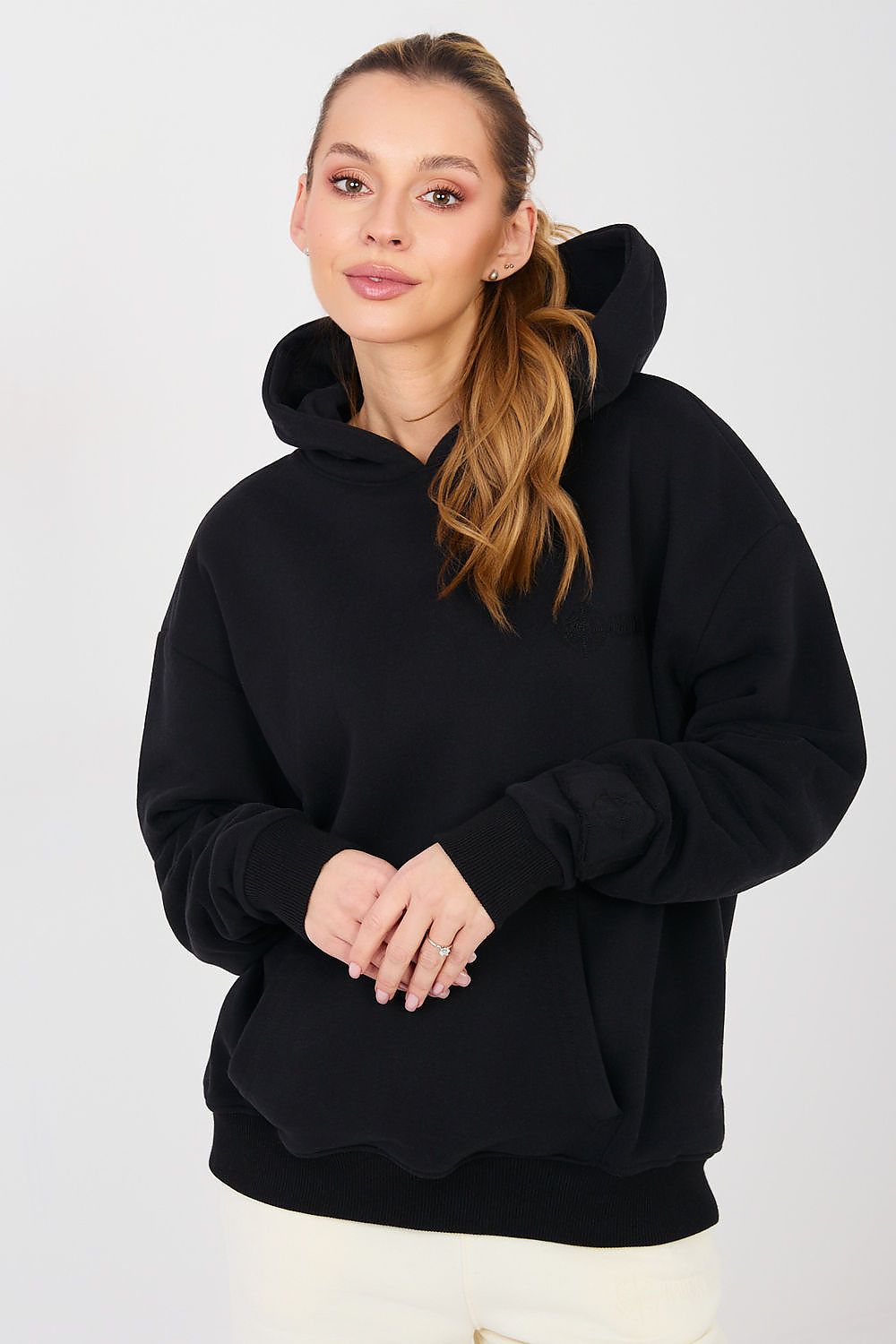Women's Hoodie Kangaroo Pocket Embroidered Cotton Blend – Hoodie | GUOCALI – view 7