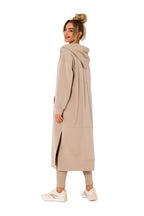 Women's hoodie beige hooded casual view