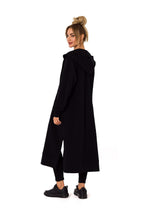 Women's Hoodie Longline Zip-Up Stretch Cotton – Hoodie | GUOCALI – view 2
