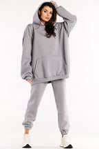 Women's Hoodie Oversized Kangaroo Pocket Cotton Blend – Hoodie | GUOCALI – view 3