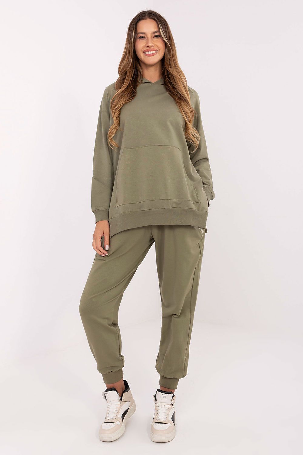 Women's Hoodie Oversized Kangaroo Pocket Side Slits – Hoodie | GUOCALI – view 2