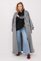 Women's hoodie black drawstring hood side view