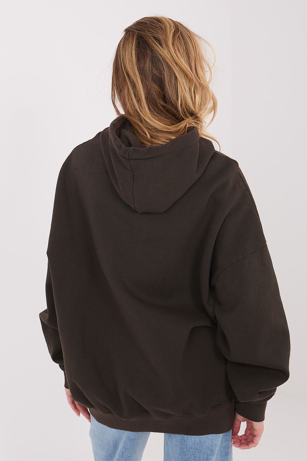 Women's Hoodie Oversized Letter Print Kangaroo Pocket Cotton – Hoodie | GUOCALI – view 6