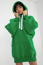 Women's Hoodie Oversized Longline Drawstring Green – Hoodie | GUOCALI