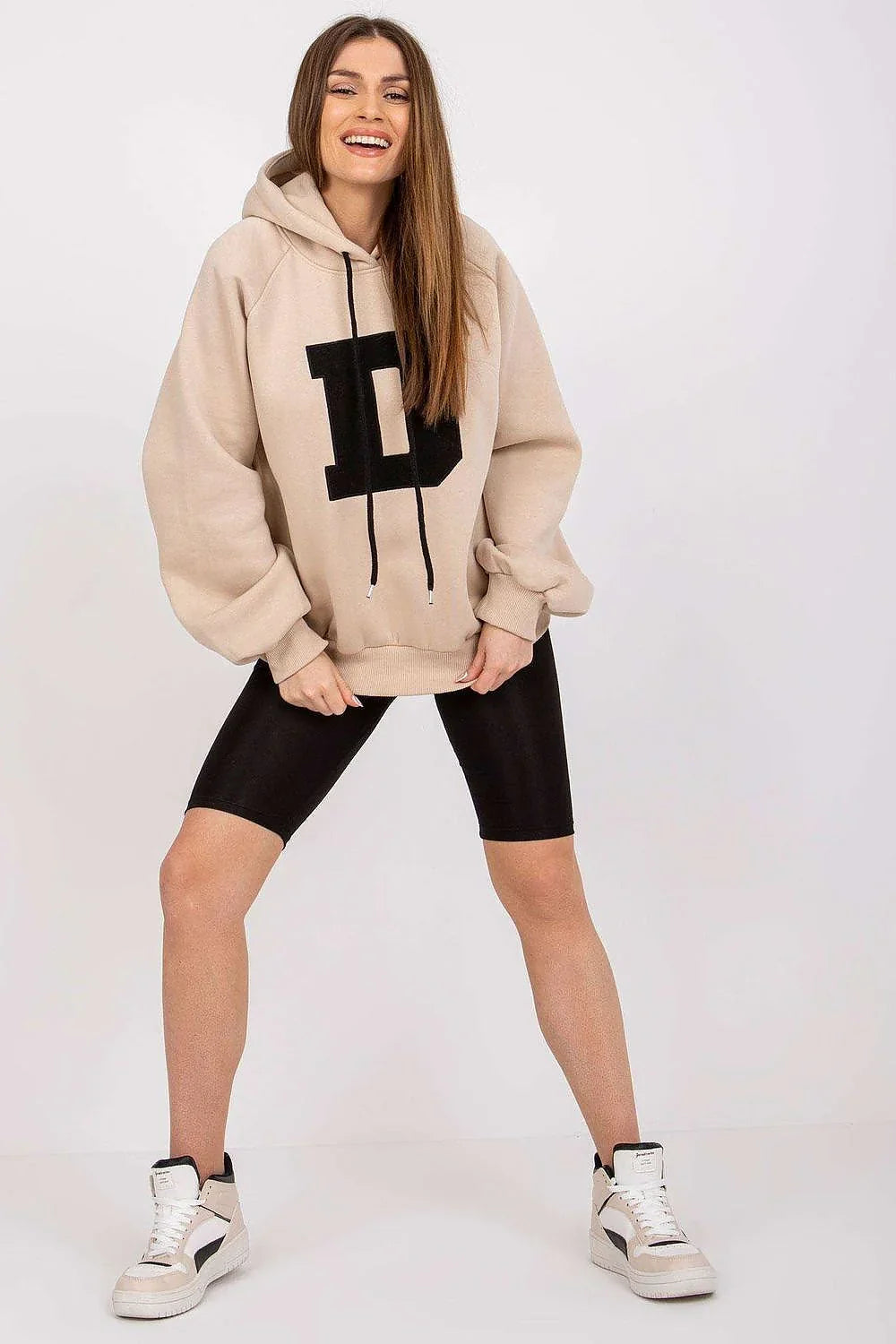 Women's Hoodie Oversized Raglan Sleeve Logo Pullover – Hoodie | GUOCALI – view 29