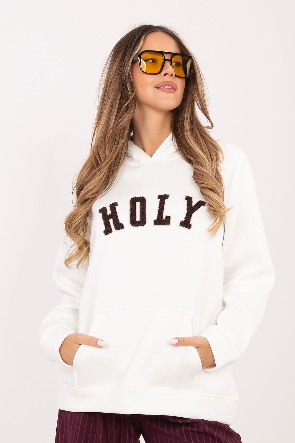 Women's Hoodie Raglan Sleeve Logo Stretch Cotton – Hoodie | GUOCALI – view 12
