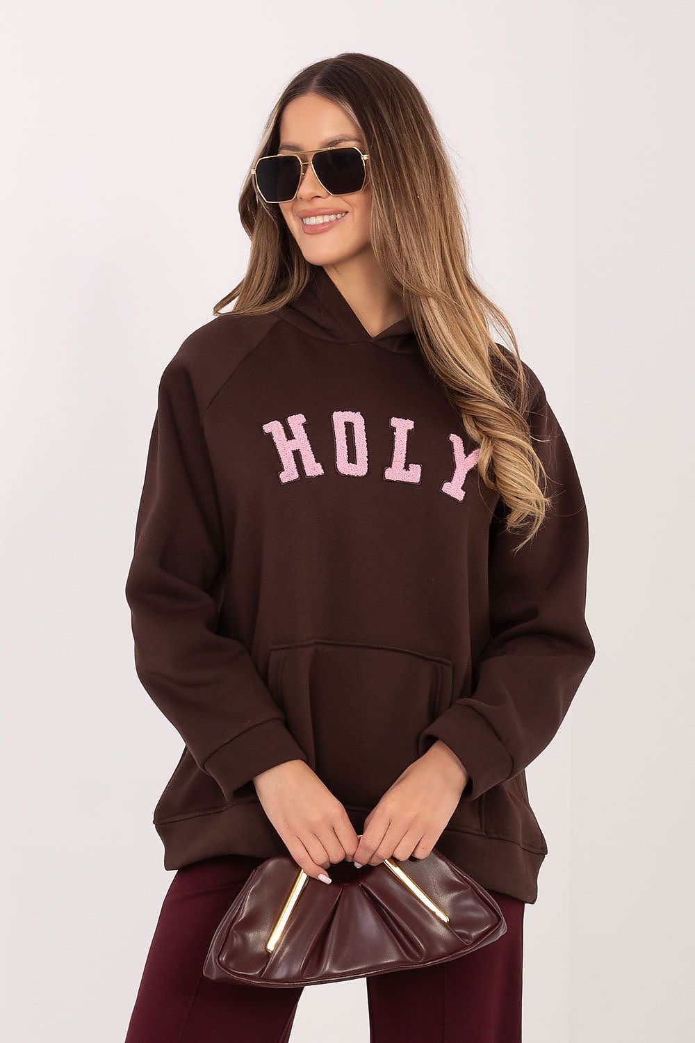 Women's Hoodie Raglan Sleeve Logo Stretch Cotton – Hoodie | GUOCALI – view 16