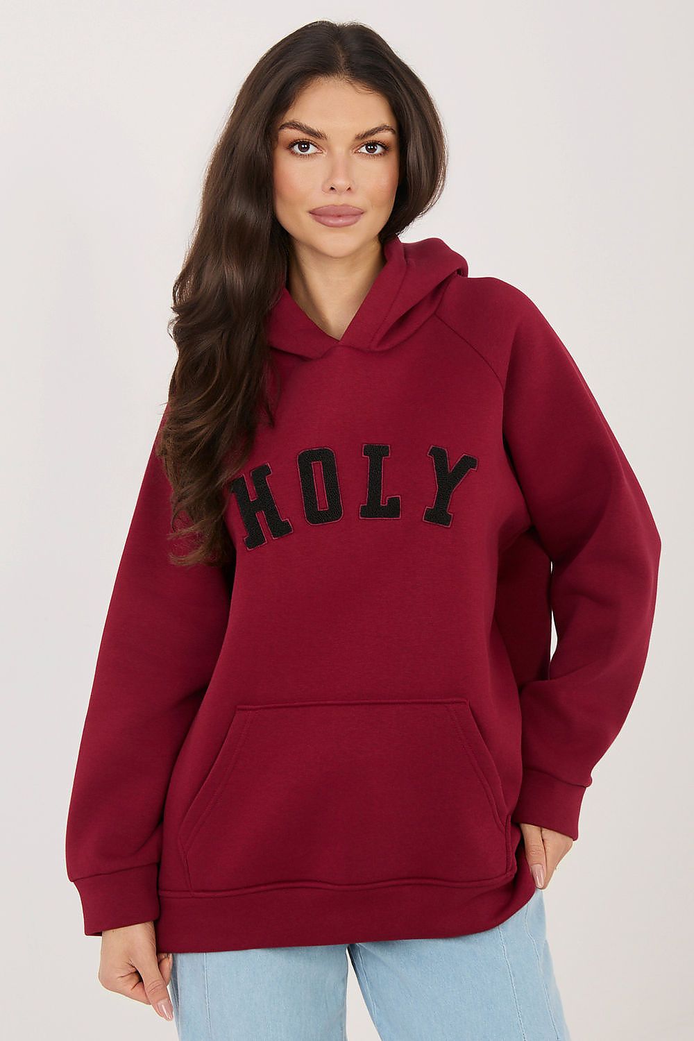 Women's Hoodie Raglan Sleeve Logo Stretch Cotton – Hoodie | GUOCALI – view 5
