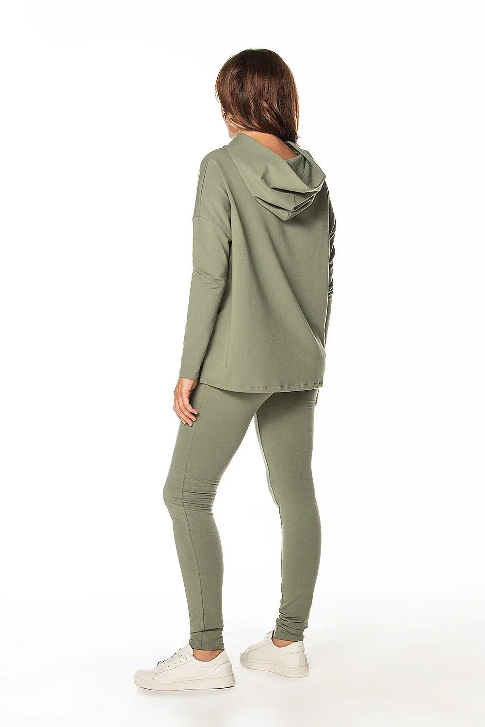 Women's hoodie Relaxed Fit Pullover Kangaroo Pocket Green – view 3
