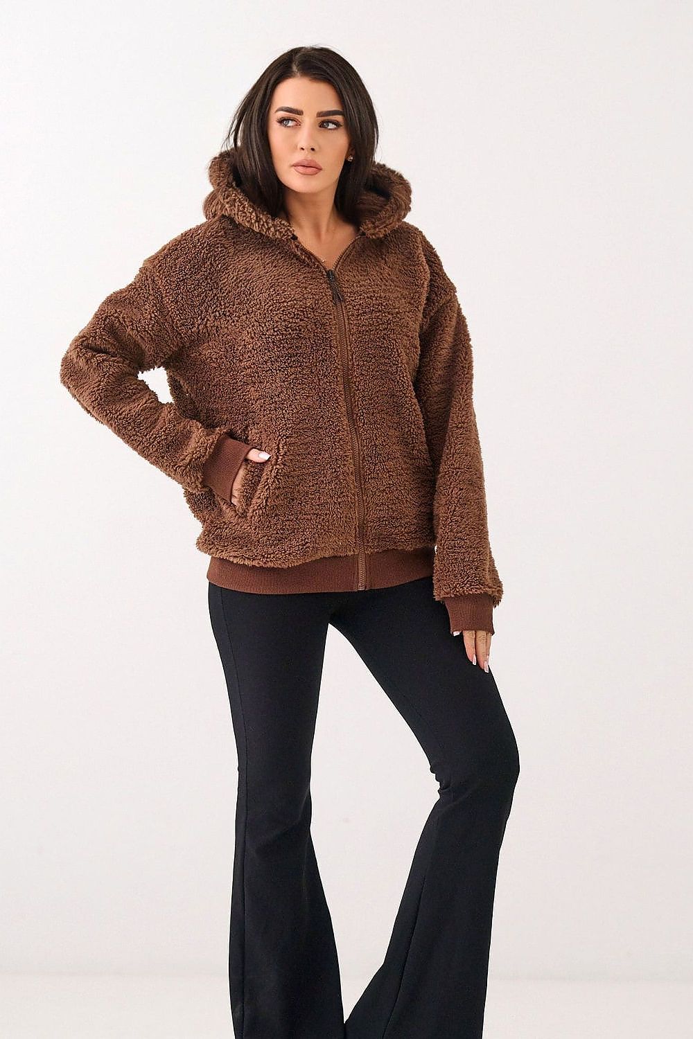 Women's Hoodie Sherpa Zip-Up Insulated Lined – Hoodie | GUOCALI – view 17