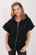 Women's Hoodie Short Sleeve Zip-Up Stretch Cotton – Hoodie | GUOCALI